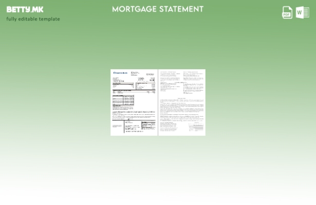 модерен стил Изјава за хипотека на Источна банка на САД во шаблон за формати Wor